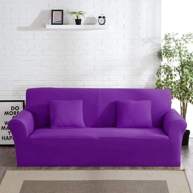 Housse de Canapé Violette en situation