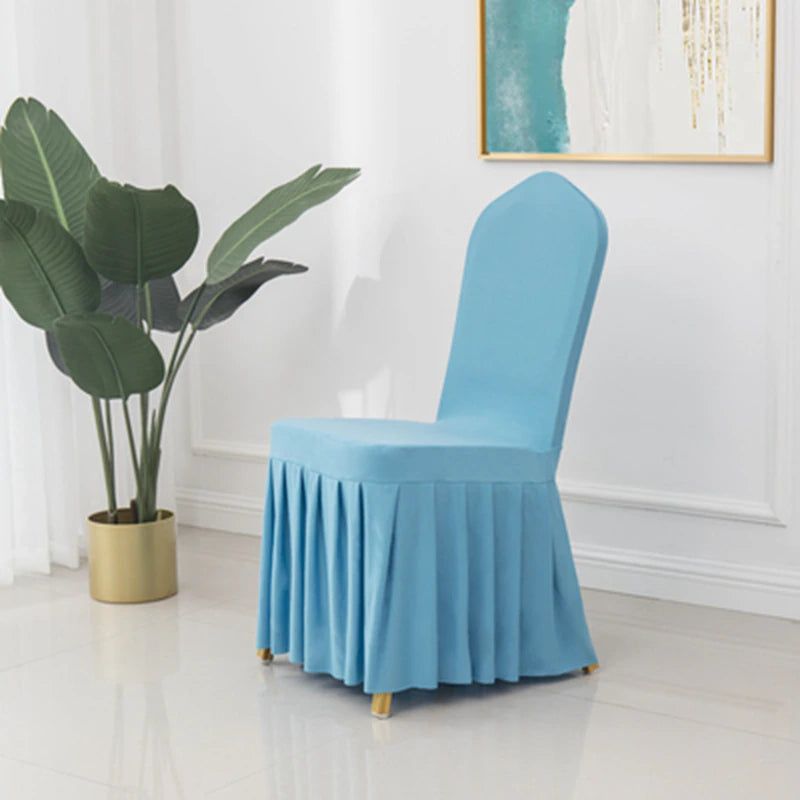 Lot de 100 housses de chaise bleu ciel mariage