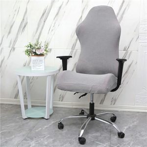 housse de chaise gamer jacquard grise