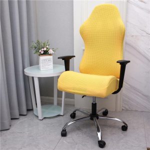 housse chaise gamer jacquard jaune