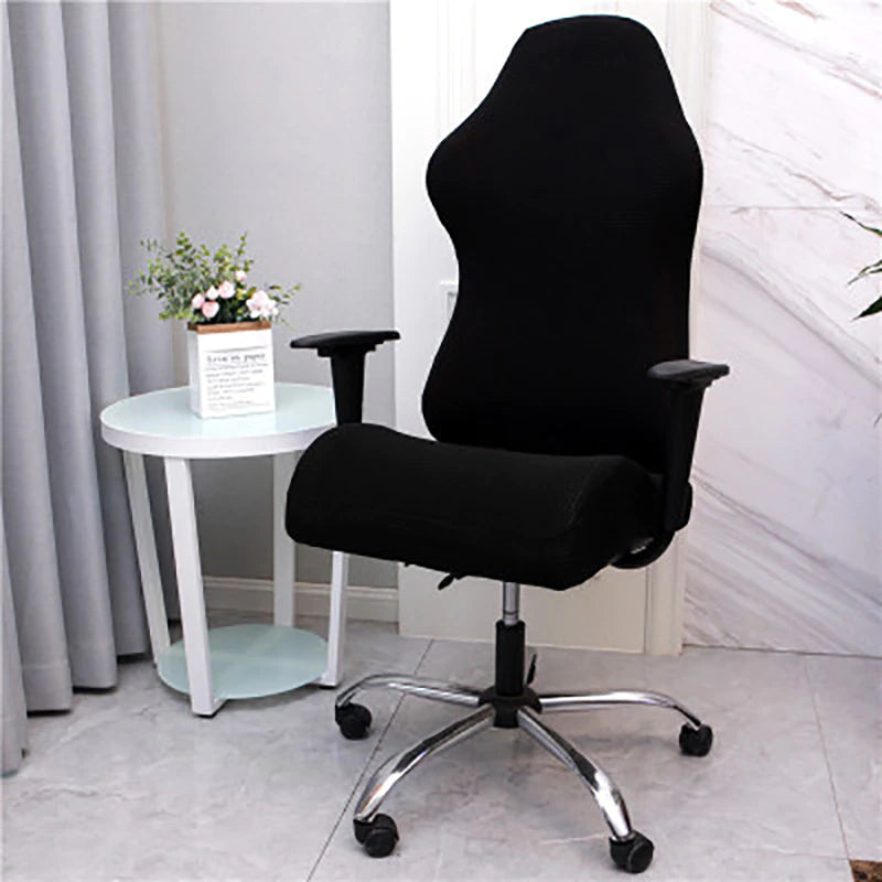 Housse de chaise gaming noir jacquard