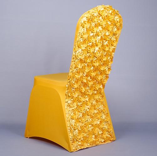 housse de chaise mariage fleurs jaune