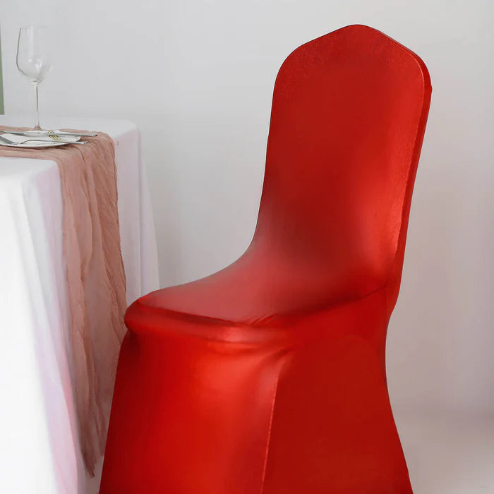 chaise de fête rouge métallique