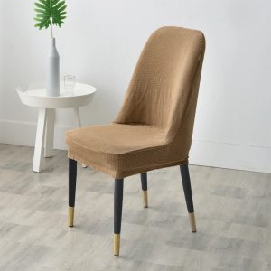 Housse de Chaise Scandinave Jacquard Kaki élégante
