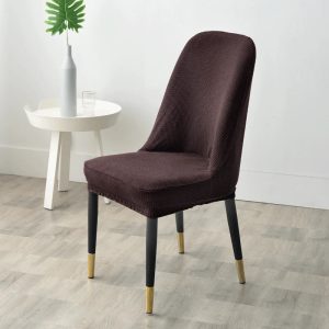 housse chaise scandinave jacquard marron