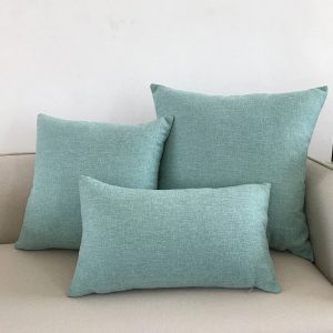 Housse de coussin bleu azur confortable