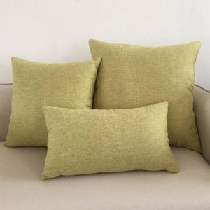 housse de coussin vert amende 45x45