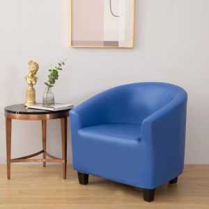 housse de fauteuil cabriolet cuir PU bleu