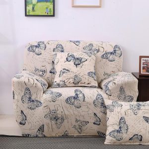 housse pour fauteuil club papillon élégante