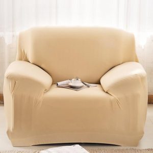 housse de fauteuil club beige