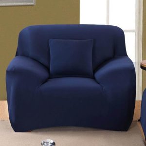 housse de fauteuil club bleu marine