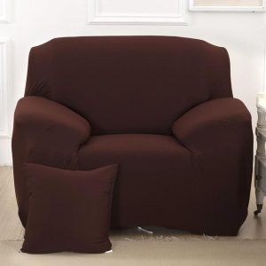 housse de fauteuil club marron