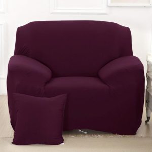 housse de fauteuil club violet élégante