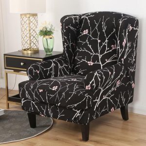 housse fauteuil crapaud fleurs d'automne