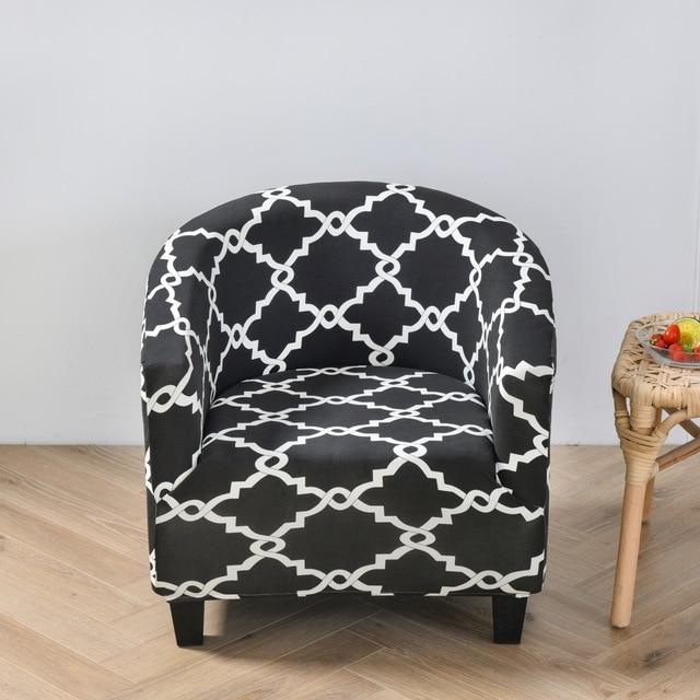 housse pour fauteuil cabriolet mosaïque gris anthracite