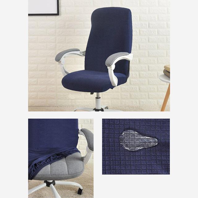 protection chaise bureau bleu marine