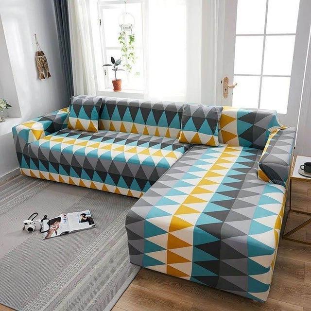 housse de canapé d'angle extensible Isis