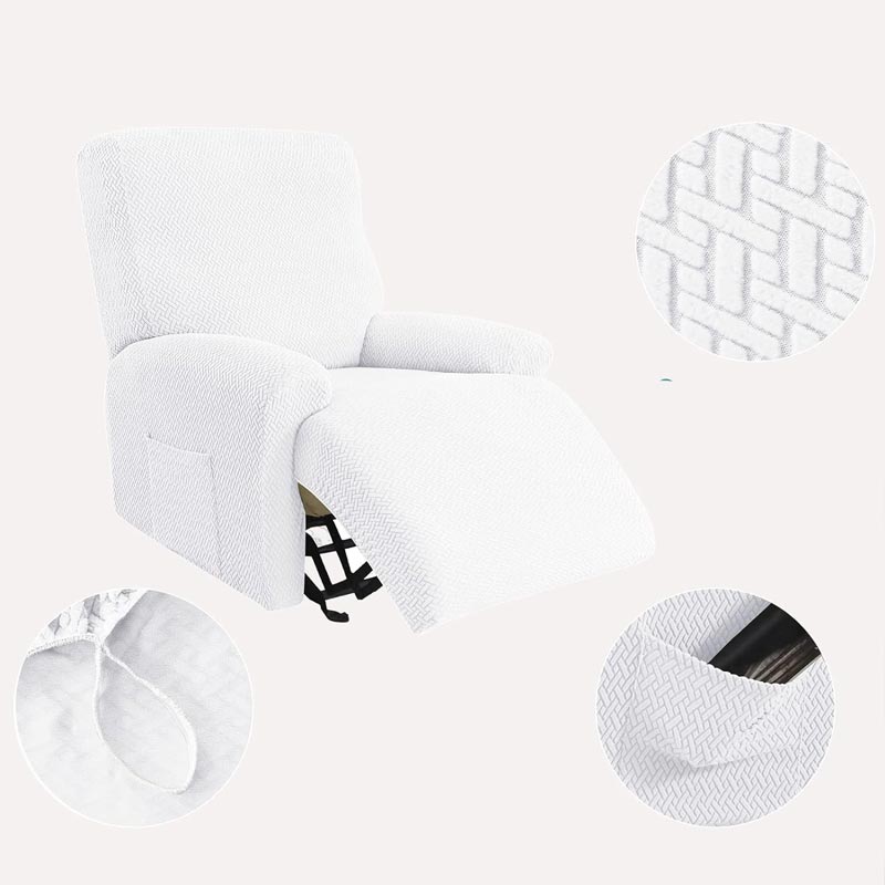 Housse pour fauteuil relax moderne blanc