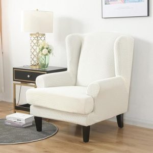 housse maison jacquard blanc
