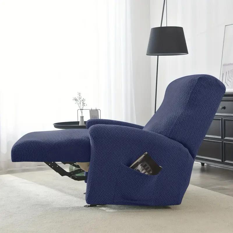 protection fauteuil relax bleu marine