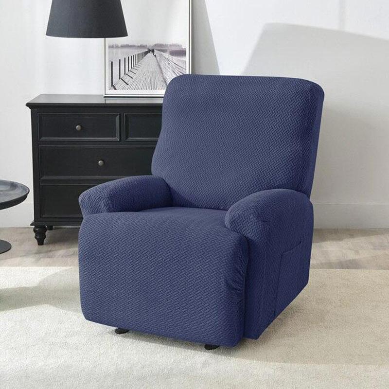 housse de fauteuil relax bleu marine