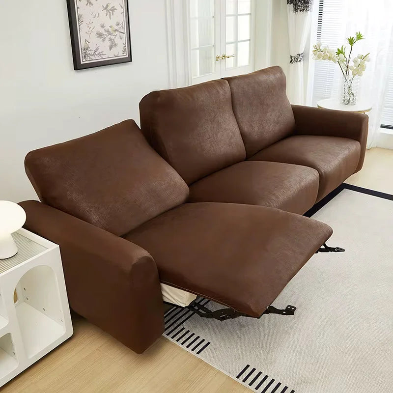 Housse relax en similicuir marron