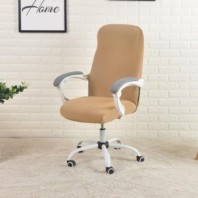 Housse de Chaise de Bureau Jacquard Camel