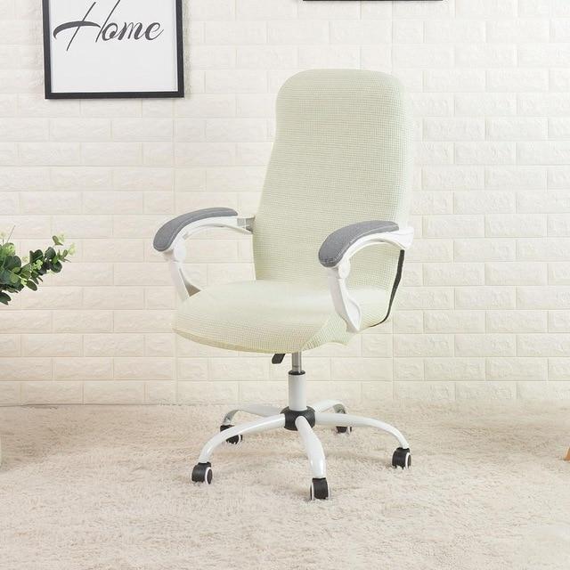 housse de chaise bureau blanche