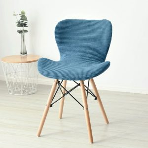 housse pour chaise scandinave bleu pétrole