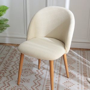 Housse de chaise scandinave jacquard beige