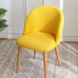 Housse Pour Chaise Scandinave Jacquard Jaune