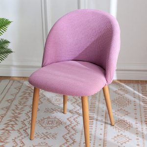 housse pour chaise scandinave jacquard rose