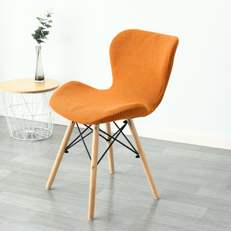 housse chaise scandinave orange