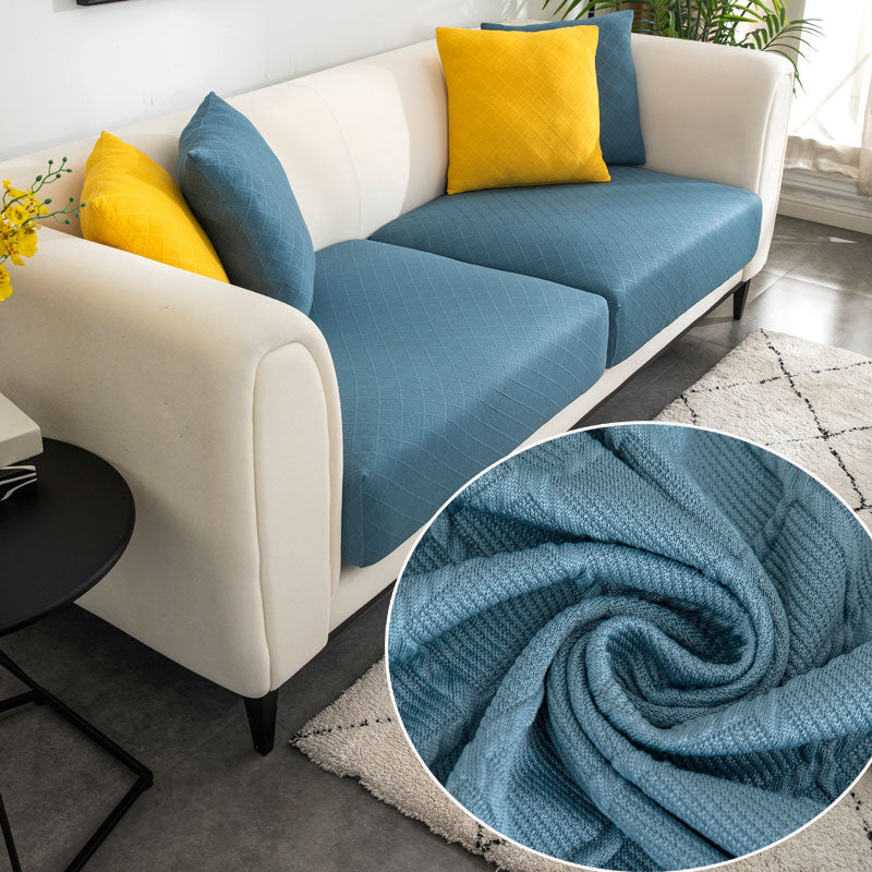 housse pour coussin d'assise de canapé bleu pétrole