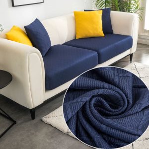 housse coussin d'assise bleu marine