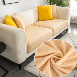 housse pour coussin d'assise de canapé jaune clair