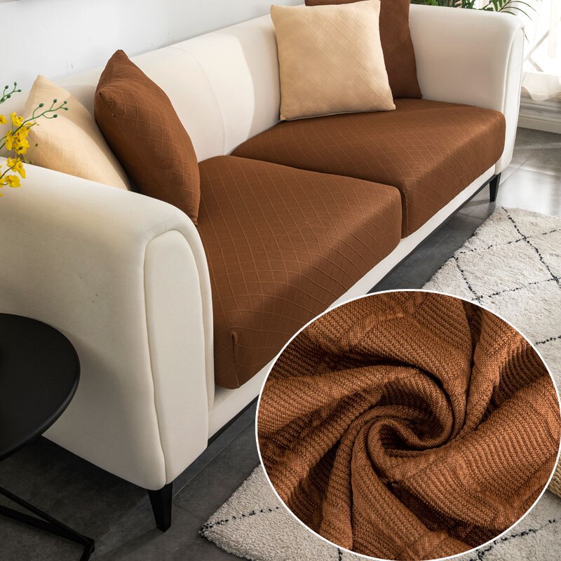housse pour coussin d'assise de canapé marron