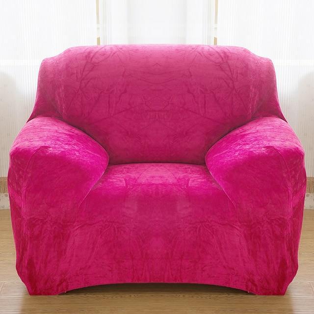 housse pour fauteuil club velours rose