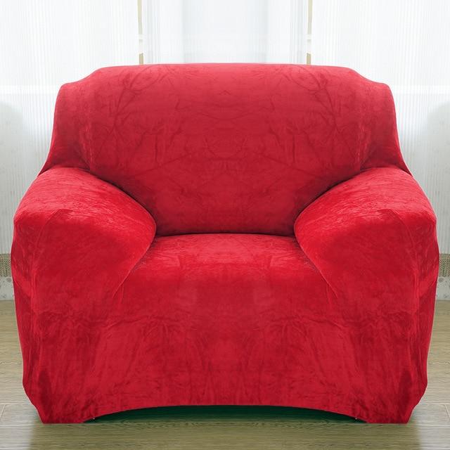 housse pour fauteuil club en velours rouge