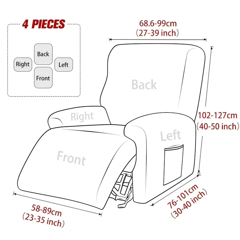 housse élégante fauteuil relax