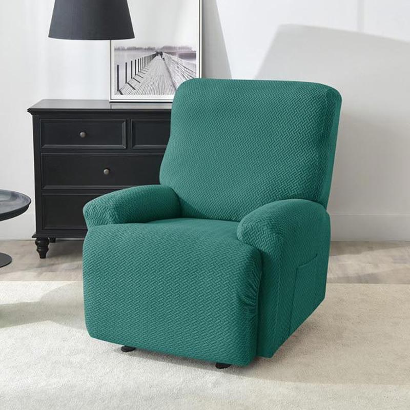 housse de fauteuil relax bleu canard