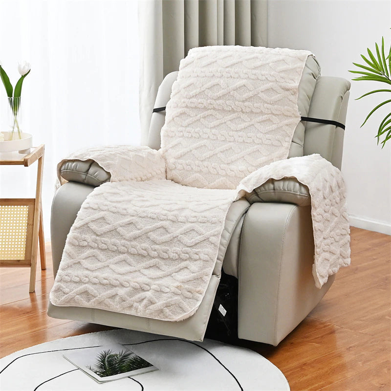 housse de fauteuil relax polaire beige