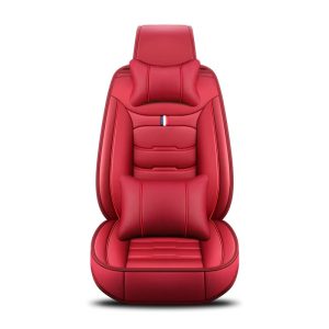 housse siège auto simili cuir rouge