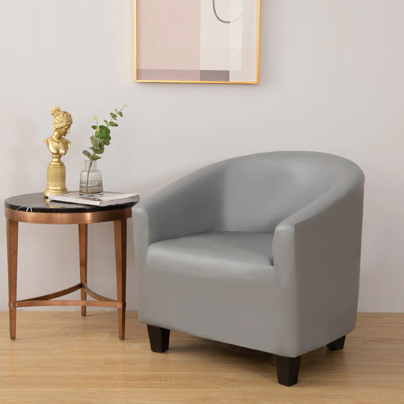 housse de fauteuil cabriolet cuir PU gris clair