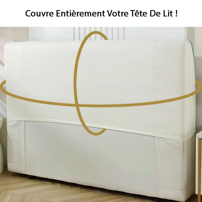 décoration lit avec housse