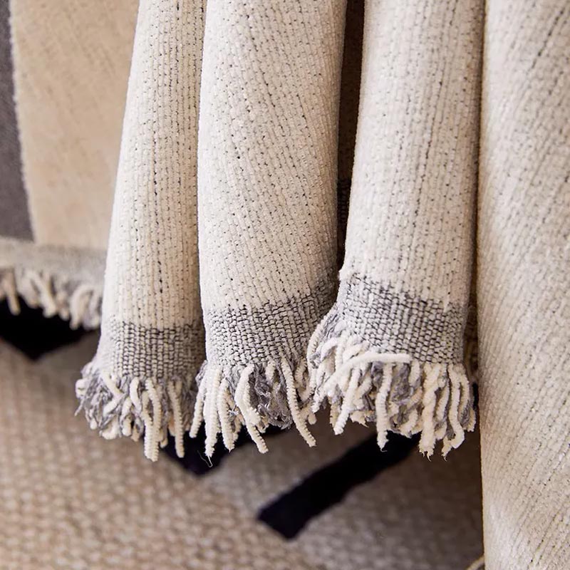 style chic avec jeté de canapé Gris