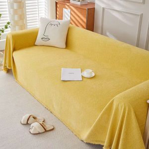 Jeté de Canapé Jaune