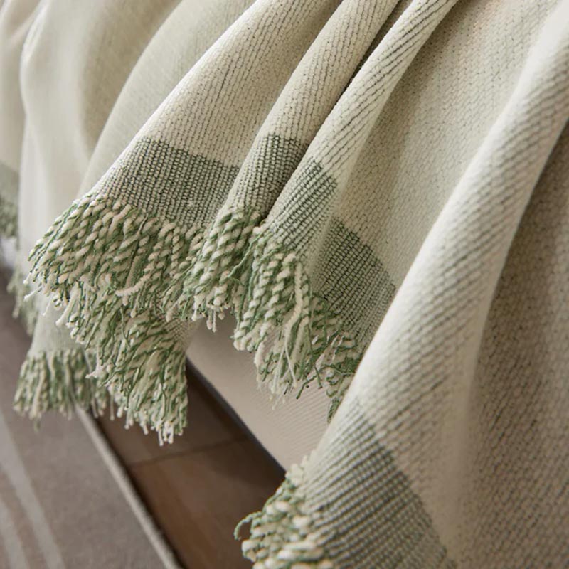 textile réversible vert et blanc