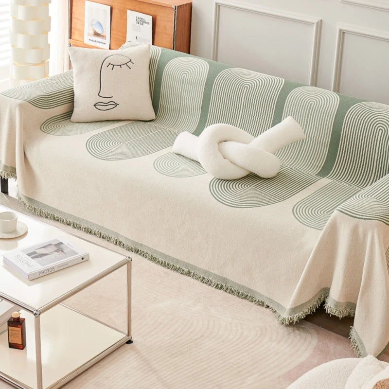 jeter de canapé harmonie vert