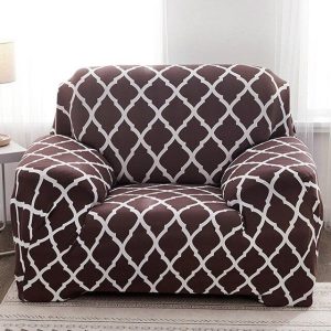 housse pour fauteuil club brune